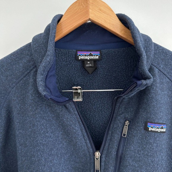 Patagonia Better Sweater Mens XL 1/4 Zip Fleece Jacket Pullover Blue Sweatshirt - Picture 2 of 7
